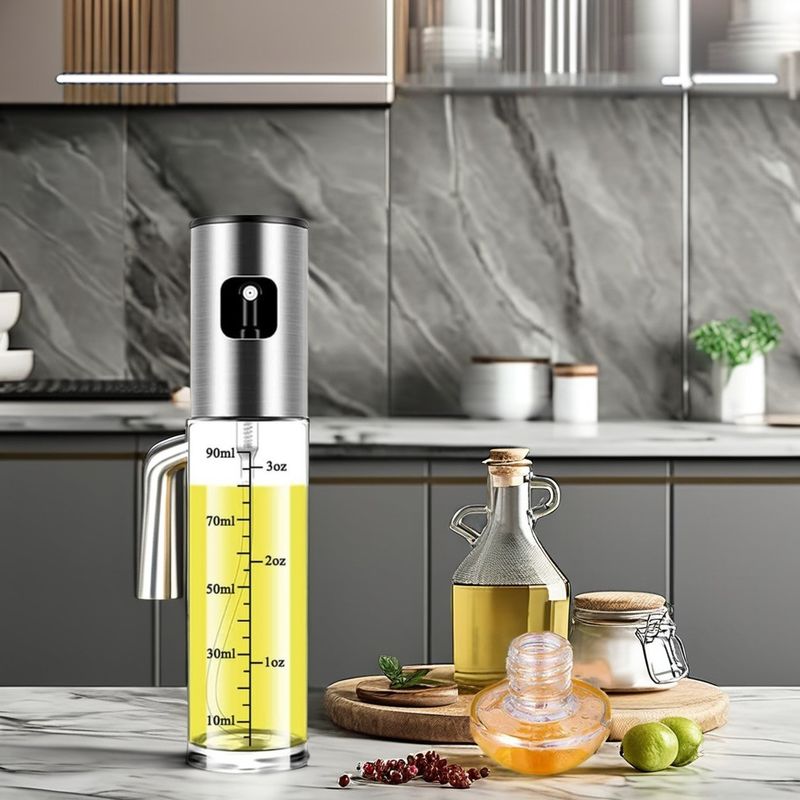 Lecitus di argento cucina casa BBQ Sprayer per grigliare olio di cottura Dispenser bottiglia 2024