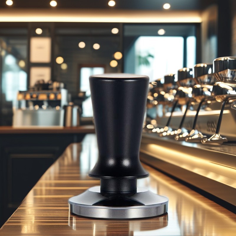 Barista's Choice Logo personalizzato Aluminico Leggio Caffè Tamper con carico di molla Calibrato