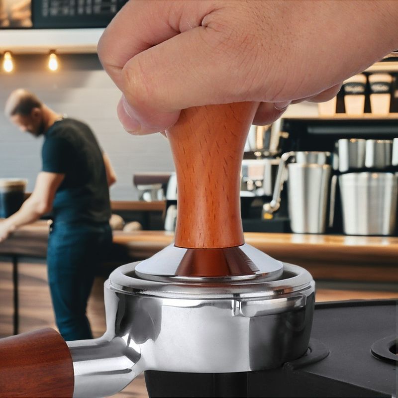 Caffettiere in ferro fuso portatile in acciaio inossidabile 51mm 53mm 58mm
