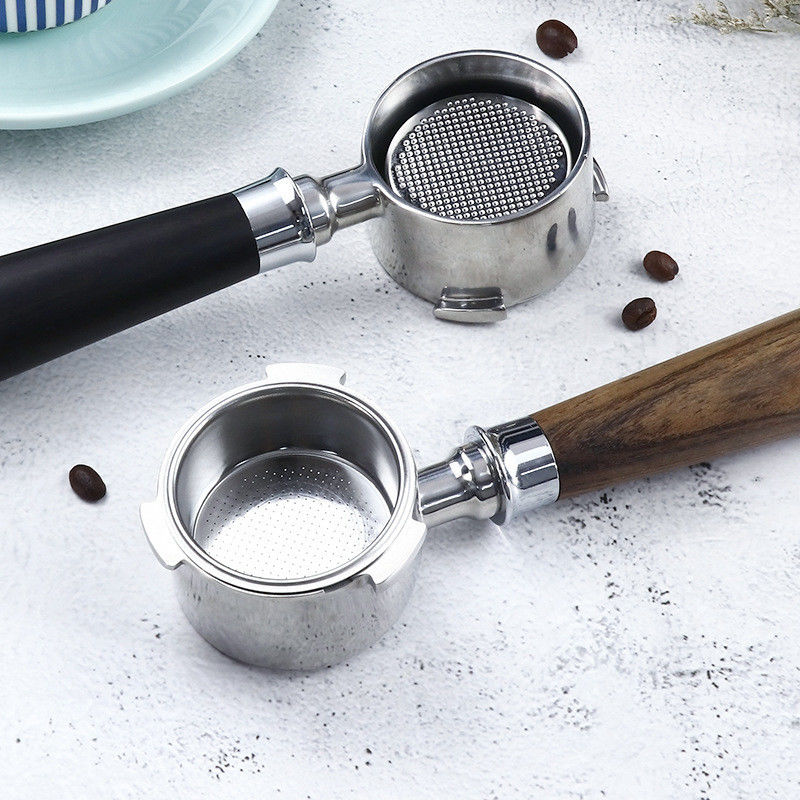 Manico in legno in acciaio inossidabile da 51 mm in legno massello in ceramica Portafiltro espresso per caffè