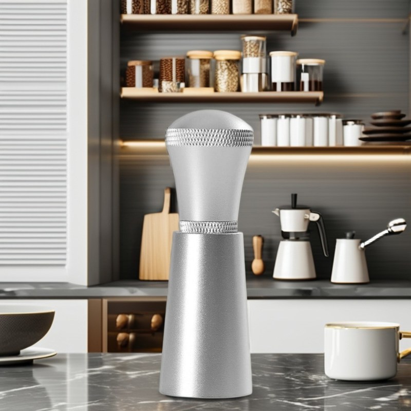 Distribuitore di aghi di espresso in acciaio inossidabile strumento con distributore di miscelazione in ceramica e stand