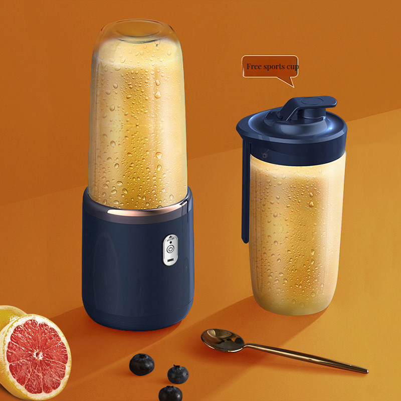 Blender per la casa ricaricabile USB con 6 lame Tazza portatile per succhi di frutta e verdura