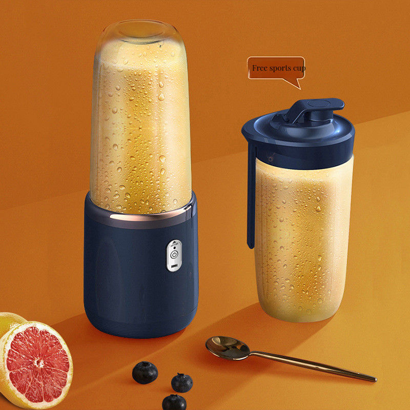Supermercati Mixer portatile per succhi di bambù da 400 ml con contenitore e caricabatterie