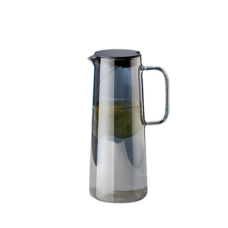 Stoccato 1300/1800ml Borosilicato Vaso con maniglia di coperchio per limonata di tè ghiacciato