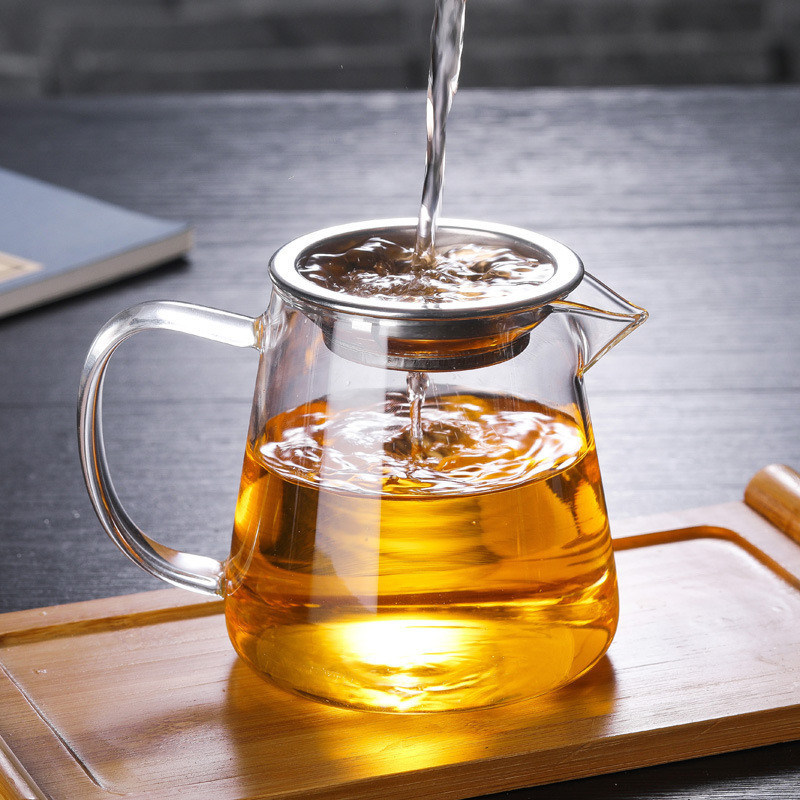 350-950 ml di vetro borosilicato trasparente quadrato Tazze da tè e da caffè Kung Fu Set giornaliero