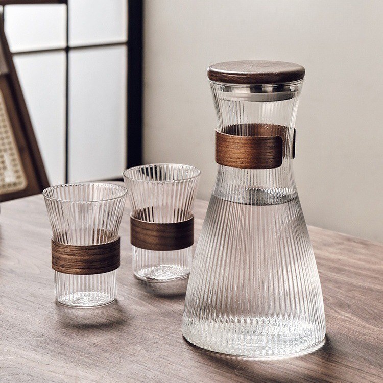 Set da bere in vetro resistente alle alte temperature per il succo di caffè con acqua fredda