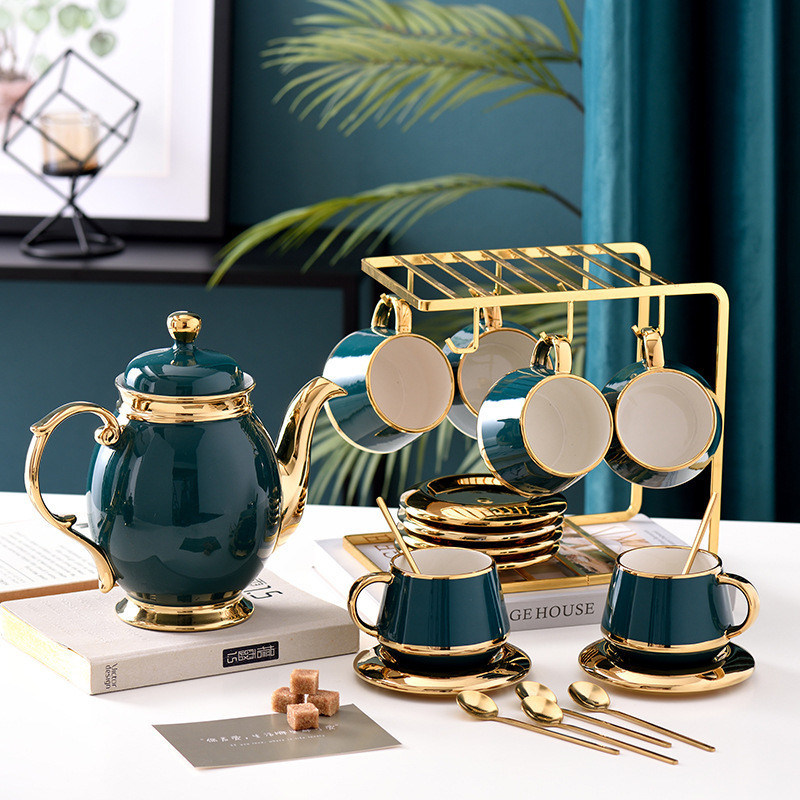 Disegni europei piatti in ceramica e tazze da tè da caffè Set regalo 6pcs per la casa nuova